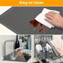 Extra Large Silicone Stove Cover - Versatile Food Service Drying Mat & Non-Slip, Heat-Resistant Countertop Protector
