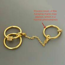 VKHK 1 chiếc nhẫn trang trí đính đá Zirconia nhiều lớp mạ vàng 18K, thích hợp cho trang phục hàng ngày và dự tiệc của phụ nữ, làm quà tặng - chiếc nhẫn sáng tạo - Xem 7