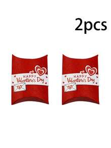 25个心形枕套礼盒装，多种颜色可选，纸质材质，适用于婚礼、周年纪念、生日、节日礼物、情人节礼物、情人节装饰和情人节派对。 - 彩色 - 查看 11