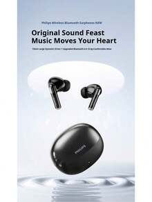 Philips' new TAT1120 true wireless Bluetooth headset semi-in-ear noise canceling high sound quality sports game long battery life for boys and girls couples - 米色 - 查看 3