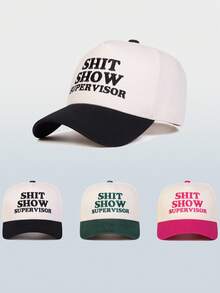 1pc Unisex Contrast Color Letter Baseball Cap - Adjustable, UV Protection, Ideal For Hiking, Climbing, Travel, Sun Shading And Outdoor Activities - A - View 11