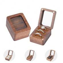 Wood Ring Box (Brown),Brown - 棕色 - 查看 1