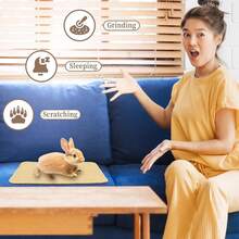 Natural Rabbit Scratching Pad, Claw & Teeth Care, Rabbit Cage Mat, Pet Chew Toy, Suitable For Rabbits To Gnaw, Sleep And Nest - Multicolor - View 5