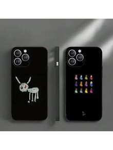 Funda de teléfono Drake O-OvO OWL compatible con 16,15,14,13,12 Mini 11 Pro XR,X,XS,MAX 7,8 Plus, cubierta de silicona suave negra, funda compatible con funda  17 pro max, funda  17 pro, funda  17, funda  16, funda  16 pro max, funda  15 - Z2 - Ver 3
