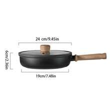 1 Juego de Utensilios de Cocina Antiadherentes de Alta Calidad en Negro, que incluye Sartén, Olla para Sopa, Sartén Plana, Apto para Cocina de Inducción y Compatible con Todas las Estufas