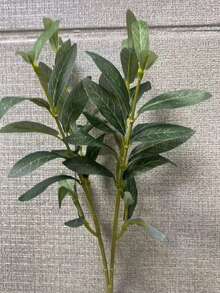 1/3支人造橄榄枝，仿真橄榄叶，人造植物，橄榄叶树装饰，绿叶喷雾，适用于高花瓶，家居客厅婚礼装饰，餐桌装饰 - 綠色 - 查看 7