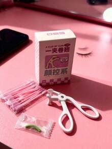 1set 1 Pack Of Disposable Double Ended Eyelash Curler And 1 Wide-Angle Eyelash Curler Double Ended Eyelash Curler, Implantation Grafting Eyelash Brush, Eyelash Brush, Eyelash Comb, Mini Eyelash Disposable Comb Wide Angle Eyelash Curler Without Borders, A Natural And Long-Lasting Tool For Curling And Shaping Eyelash Clipper, Wide-Angle Curling, Long-Lasting Shaping, Fake Eyelashes For Beginners And Beginners. Sunflower Eyebrow Trimmer Tool - Multicolor - View 8