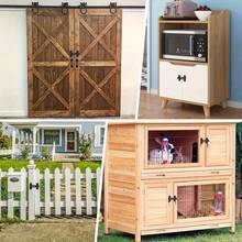 1 set de serrure de porte de grange en acier inoxydable - loquet coulissant à rotation de 180°, convient pour le garage, la salle de bain, la porte pour animaux de compagnie et les fenêtres - Multicolore - Voir 5