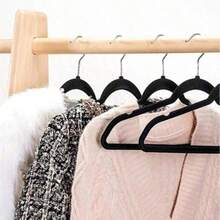 Premium Velvet Hangers,Non-Slip Thin Flocked Felt Hangers, Sturdy Clothes Hangers, Heavy Duty Coat & Suit Hangers, Durable Suit Hangers For Closet Use, Ideal Closet Supplies 5pcs - Multicolor - View 3