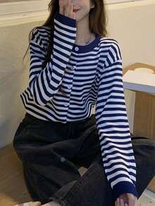 Women Cardigans - Blue - View 6