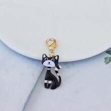 Glossy Alloy Fox Cat Pendant Keychain Bag Pendant U Disk Pendant Women's Keychain - G - 查看 9