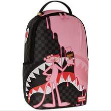 New  And Cool Men's Plaid Shark Backpack Business Fashion Computer Bag Large Capacity Casual Schoolbag - mặc định - Xem 2