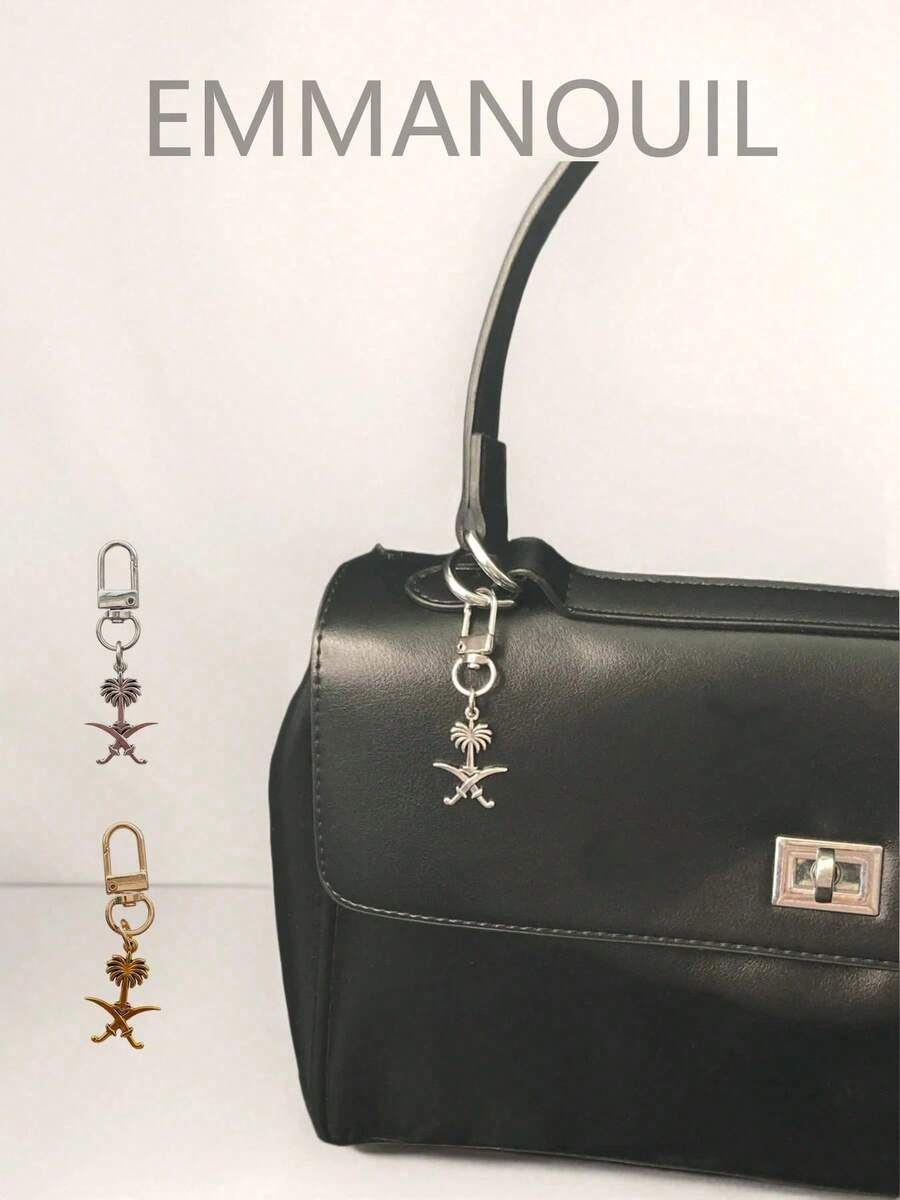 2 chiếc mặt dây chuyền hình cây cọ bằng kim loại (vàng/bạc) - Phụ kiện trang trí túi xách và móc khóa, phù hợp với túi xách, ví, ba lô và chìa khóa xe hơi - Trang trí lấy cảm hứng từ trang sức cây dừa thời trang, phụ kiện trang trí túi bằng kim loại bền chắc, hoàn hảo cho túi đi nghỉ mát ở bãi biển. - Nhiều màu - Xem 1