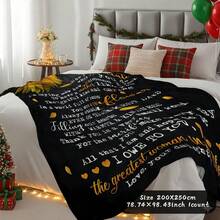 Give Me The Most Beautiful Gift For My Mom - A Blanket, With A Retro And Warm Style,Super Soft Flannel Printed  Blanket,As Birthday Gifts, Family, Wedding, Souvenir Blankets, Polyester Blankets Suitable For All Seasons, Washable, Machine Washable, Lightweight, Breathable, Comfortable, Warm, Unique, 280gsm For Him, Her Personalized Ideal Gifts For Her, Perfect Nap, Camping, Travel, Home, Daily Life, Office Decoration, Birthday, Anniversary, Valentine's Day, Thanksgiving, Christmas, Halloween, Mother's Day, Wedding, New Year Gifts ,Sofa,Bed,Car,Bedroom,Living Room,Office,  Outdoor Camping, Beach,Wall Decoration - 多色18 - 查看 4