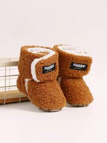 Infant Infant Shoes, Newborn Socks Shoes, Slippers, Winter Warm Infant Crib Shoes, Toddler Shoes - Brown - View 5
