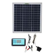 Panel Solar MPPT de 50w, cargador de batería Solar ABS de silicio monocristalino con cargador de coche OBD, controlador impermeable - Negro - Ver 5