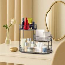 3-Layer Oval Iron Fruit Basket Rack, Kitchen Countertop Fruit, Vegetable And Snack Storage Rack, Metal Design, No Installation Required - Black - View 5
