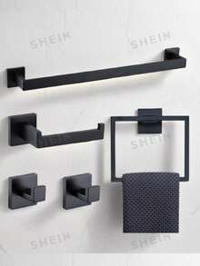 OBOVAY 1 pieza Accesorio de almacenamiento colgante de tubo cuadrado reforzado para baño, Toallero de acero inoxidable, Portarrollos de papel higiénico, Ganchos para baño, Toallero, Accesorios de baño, Herramientas de baño - Multicolor - Ver 12