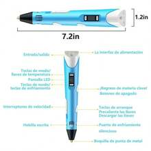 Pluma 3D de Alta Temperatura para Filamento PLA - Incluye Adaptador y Material Crea con precisión: herramienta perfecta para modelado libre, reparaciones y proyectos DIY. Temperatura ajustable, compatible con PLA, fácil de usar para todas las edades. Ideal para manualidades, educación y prototipado creativo. - Tipo de Enchufe A USA (110-127V) - Ver 6