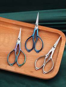 1把刺绣剪刀，不锈钢小剪刀，毛线剪刀，适用于DIY刺绣、工艺、缝纫、艺术创作和日常使用工具