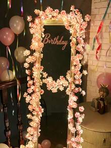 1pc Cherry Blossom Branch USB Power Supply Light,LED Dress Up String Lights, Push Button Control 8 Modes, Realistic Artificial Flowers, Suitable For Spring/Summer Indoor/Outdoor Decorations, Weddings, Valentine's Day - Warm White - View 4