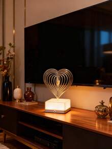 1pc 3D Rotating Atmosphere Light - 16 RGB Colors, USB Rechargeable, Touch Dimming, Creates Enchanting Visual Effects For Bedroom, Bar Or Coffee Table - Multicolor - View 9