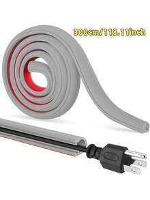 1Roll Cable Slot,Invisible Anti-Step Decorative Wire Cover,Cable Protective Cover, Semi-Circular Side Opening Self-Adhesive Tape Cable Protector,Soft Wire Cover Cable Slot,Cable Tray Cable Manager For Wall&Floor Wiring For Home Office Wall Floor TV - Multicolor - View 12