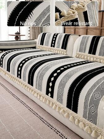 1 st. soffkuddfodral för året runt-stil, modernt minimalistiskt halkfritt soffskydd, dammtätt och tvättbart sofföverdrag, trendigt svart mjukt och färgäkta, husdjursvänligt, passar L-formade och 1/2/3/4-sitsiga soffor för sovrum, kontor, vardagsrum