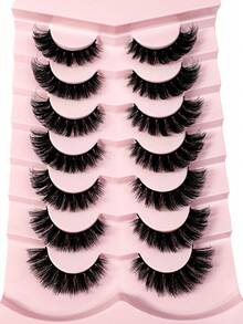7 cặp lông mi giả tự nhiên, lông mi Manga mỏng nhẹ dùng hàng ngày, lông mi giả du lịch thiết yếu, lông mi giả, lông mi giả - màu đen - Xem 4