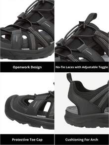 CAMEL CROWN 男士防水徒步凉鞋，闭趾涉水凉鞋，运动凉鞋，夏季凉鞋，沙滩凉鞋，户外休闲凉鞋