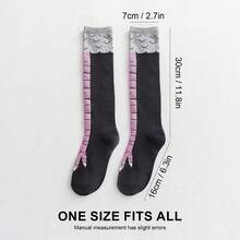 Men's Mid-Calf Mixed Color Socks With Rooster Claw Or Duck Claw Print Pattern, Suitable For Wearing At Gym, Home Or Parties - Multicolor - View 12