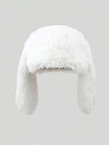 A Women's Solid Color, Cute Long Rabbit Ear Fisherman's Hat, Warm And Versatile, Suitable Outdoor Activities In Autumn And Winter. - Bucket Hat - View 2