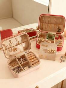 1pc Elegant Jewelry Gift Box, Perfect For Birthday, Anniversary, Christmas, Mother's Day, Suitable For Gifting To Friends, Sisters, And Valentine's Day, Display Box, Decorative Storage Box, Exquisite Gift Box, Elegant Design, Letter Combination Style, Craftsmanship Quality, Gift For Her, Gift For Sisters - Multicolor - View 1