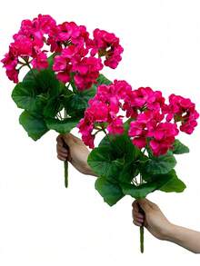 Hoa giả, Hoa cẩm chướng giả, Hoa lụa, Cây cảnh, Trang trí nhà cửa, Màu đỏ ruby (Đỏ) - Màu Hồng Tươi - Xem 8