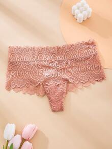 10 chiếc quần lót nữ dệt kim jacquard khoét ren thoải mái, màu Sweet - Nhiều màu - Xem 9