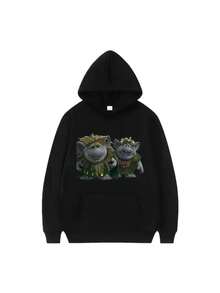 DisneySS Frozen ElsaS Olaf Anna Pattern Woman Fleece Loose White Autumn Tops Clothes Pullovers Ladies Cheap Hoodies Sweatshirts - màu đen - Xem 1