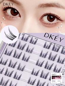 OEIEZ Natural-Looking Fanned Out Criss-Cross Soft & Unique Reusable Fake Eyelashes, Suitable For Daily Wear, Wedding, Date, Party, Music Festival Lash Clusters,Eye Lash Clusters,Individual Eyelashes,Lashes,Fake Lashes - Multicolor - View 13