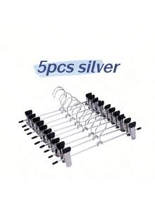 5/10/20pcs Metal Pant Hangers With Clips - Ultra Thin, Space-Saving Design, Suitable For Skirts, Shorts And Pants - Durable Clothing Storage Solution, Clothes Hangers - Multicolor - View 13
