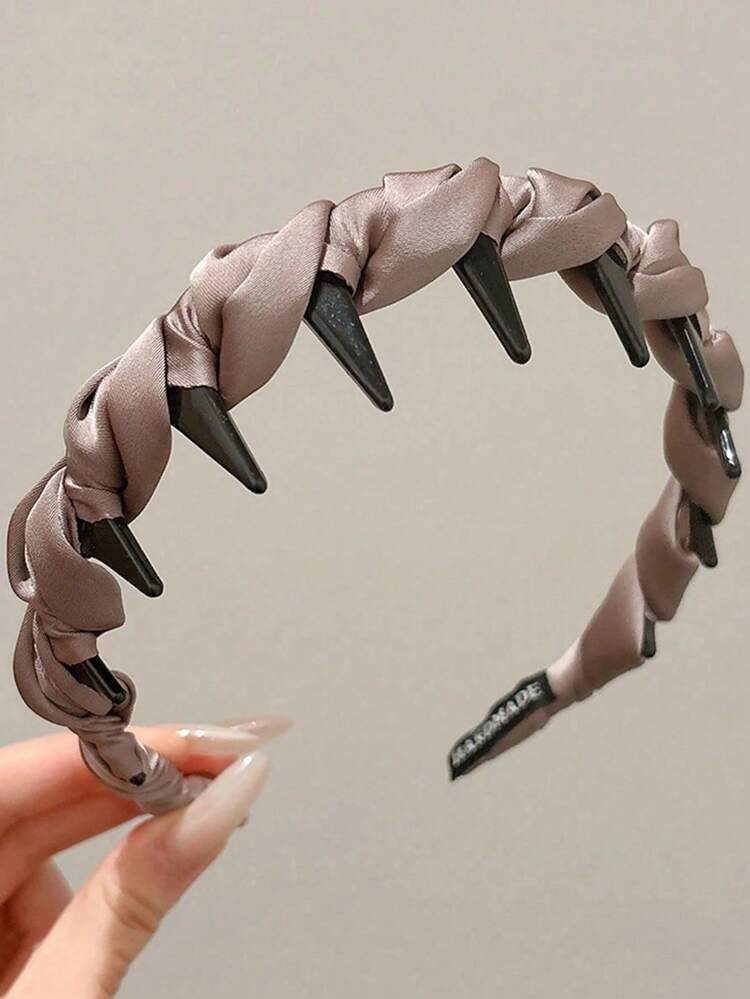 4pcs Elegant Woven Headbands, Made Of Exquisite Satin, With Serrated Anti-Slip Design, Graceful And Charming. Suitable For Spring Strolls, Summer Dates, Daily Commutes, Or Leisure Outings, Adding A Dreamy And Refined Aura To The Wearer. Head Accessories Hairband Beauty Home Hair Accessories - Multicolor - View 6