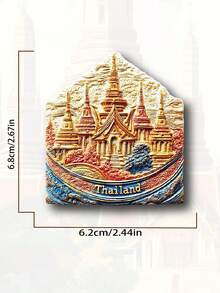 1pc Thailand & Vietnam 3D Fridge Magnet, Travel Souvenir Home Decor Refrigerator Magnet - Multicolor - View 12
