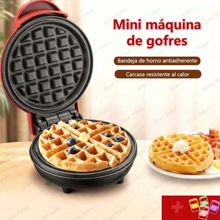 LÈRFM [MXBTG+]Home Waffle Maker, Mini Breakfast Machine, Mini Waffle Maker, Round Sandwich Breakfast Machine
