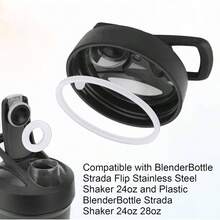 4pcs Lid Gasket Strada Flip Shaker Cup Bottle Parts Accessories Leak - Proof, 2 Sizes Silicone Seal Ring Blenderbottle Strada Flip Shaker 24 Oz 28 Oz - Transparent - View 5