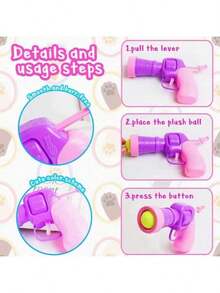 互动发射器猫玩具套装，包含1个发射器和100/50/30/20/10个毛绒球，适合室内猫。这款室内猫玩具专为活跃玩耍而设计，以趣味十足的运动为主题。它是一款运动型猫玩具，有助于增进主人与猫咪之间的爱与信任。颜色随机。 - 粉紅紫 - 查看 6