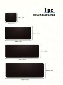 1pc Extra Large Faux Leather Desk Mat/Mouse Pad - Premium Anti-Slip Textured, Washable Rectangular Pad, Suitable For Office, Home And Gaming Computer Keyboard - Black - View 8