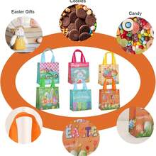 24/12/6 Túi giấy chủ đề thỏ có quai xách, Túi vải không dệt tái sử dụng, Đồ dùng tiệc Phục sinh, Quà tặng tiệc sinh nhật và Bao bì - Nhiều màu - Xem 5