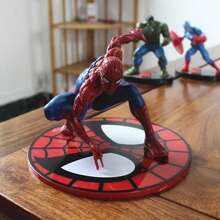 1pc 13cm Marvel Spider-Man Figure Avengers Model Desktop Car Chassis Ornament Office Decoration Collection Statue Christmas Gift New Year's Gift, Valentine's Day Gift, Easter Gift - Multicolor - View 2