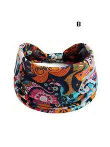 Bộ 3 băng đô co giãn thắt nút họa tiết Paisley cổ điển, phụ kiện tóc đa năng phong cách Boho cho nữ, thích hợp cho yoga, thể thao. - Nhiều màu - Xem 4