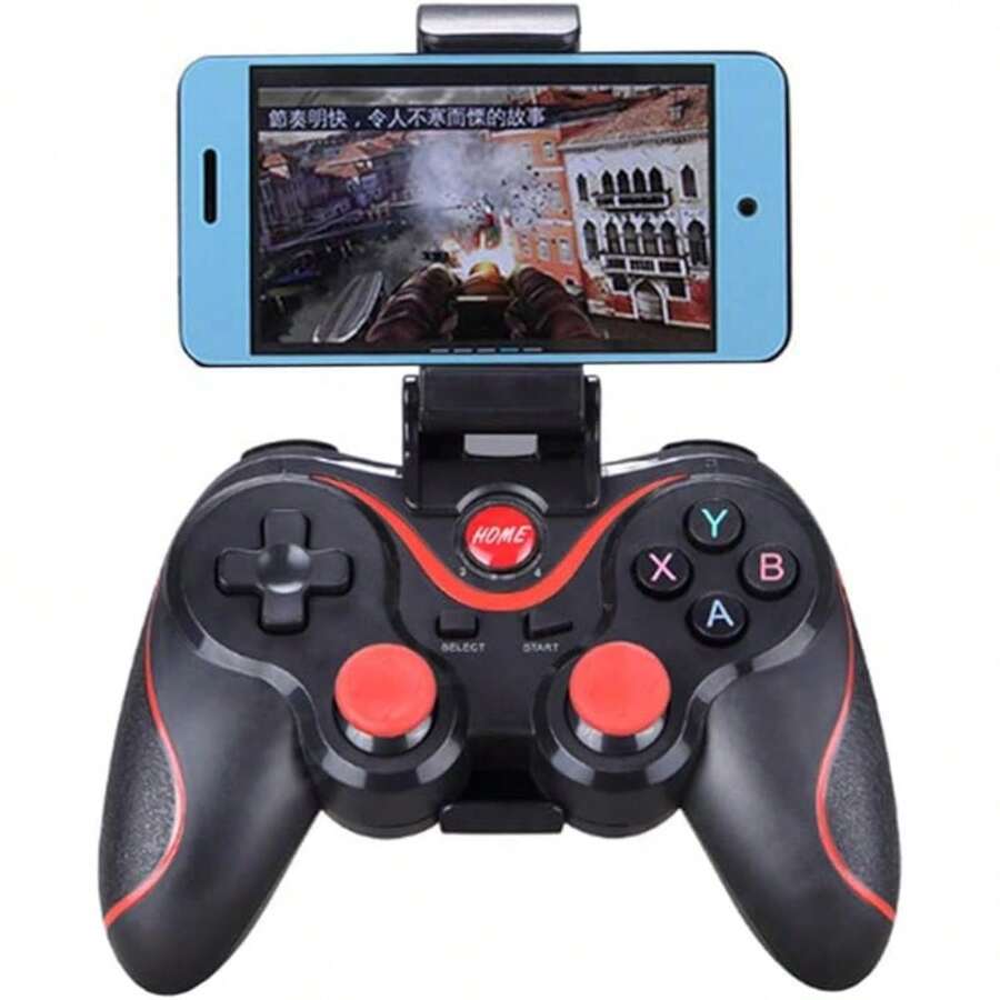X3 Wireless Bluetooth Game Controller With Stand, Black Ergonomic Gaming Handle, Dual-Vibration Precision Joysticks, Rechargeable Multi-Platform Gamepad For Phone/PC/Tablet - màu đen - Xem 1