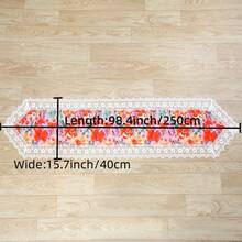 HXARTMIS 1pc Watercolor Floral & Butterfly Print Table Runner, Seasonal Home, Dining Table, Kitchen, Fireplace Decor, Indoor/Outdoor, Wedding/Party Decoration, Mother's Day, Valentine's Day Gift, Multiple Sizes Available - Color - View 11