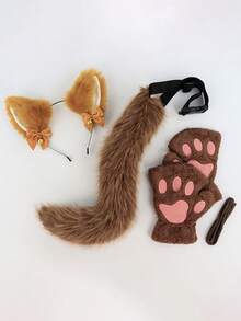 Cat Ear Headband, Sexy Accessories, Cute Bell Set, Cosplay Cat Paw Gloves, Plush Bow Tie Tail Decorations, Props